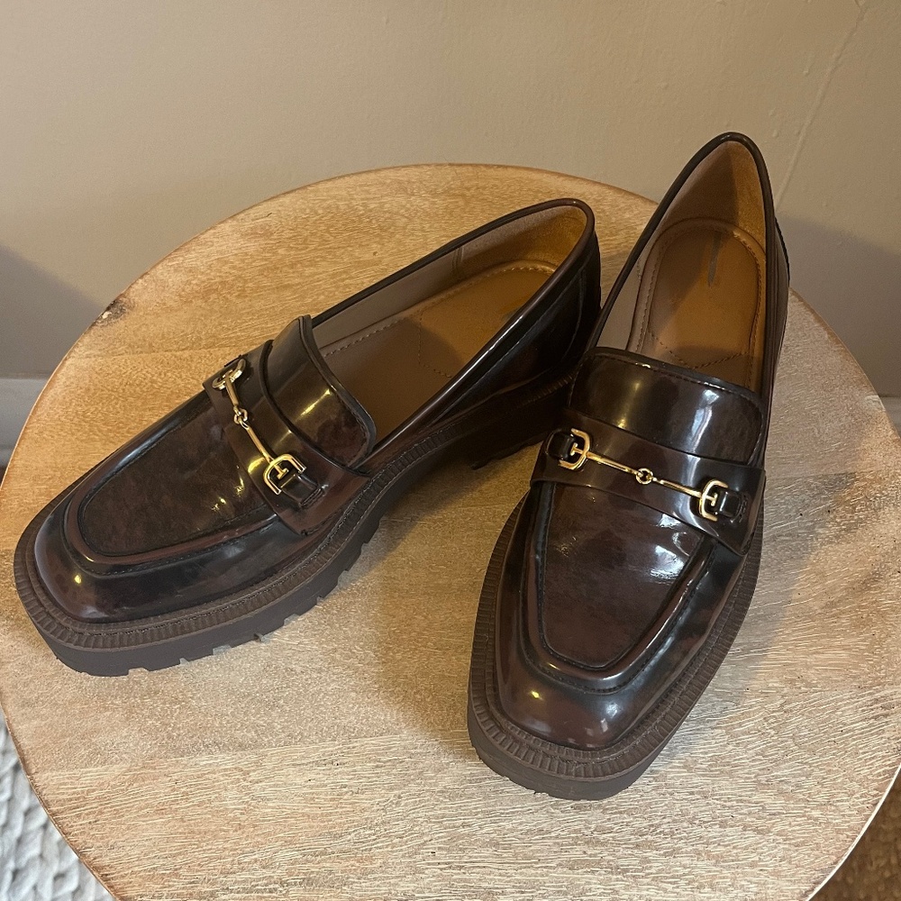 Leather Platform Loafers